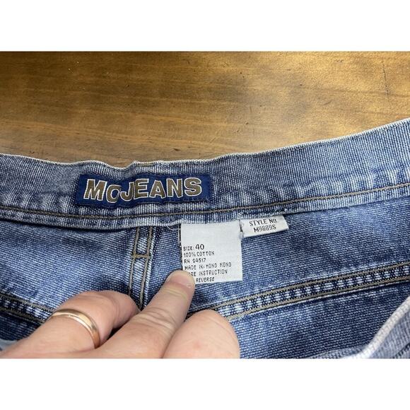 Maurice Malone Men’s Baggy Denim Shorts 90s Vintage Size 40 - Picture 7 of 13